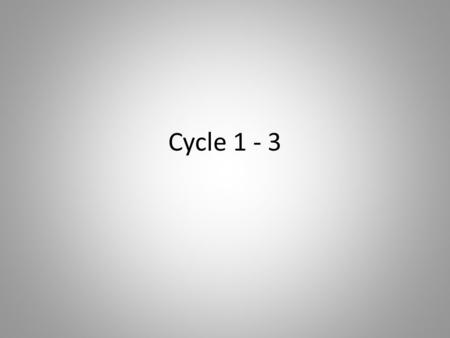 Cycle 1 - 3.