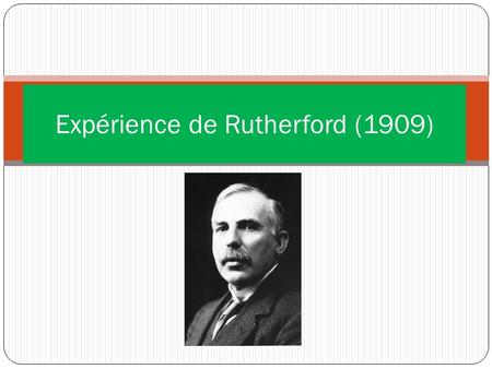 Expérience de Rutherford (1909)
