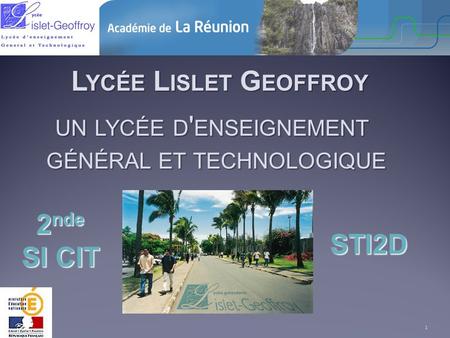 Lycée Lislet Geoffroy 2nde SI CIT STI2D