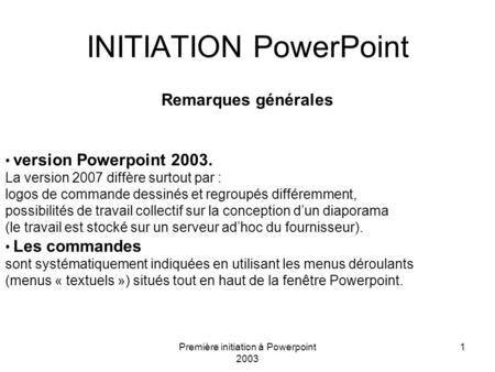 INITIATION PowerPoint