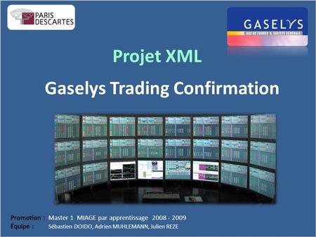 Gaselys Trading Confirmation
