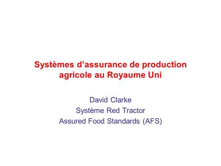 Systèmes d’assurance de production agricole au Royaume Uni