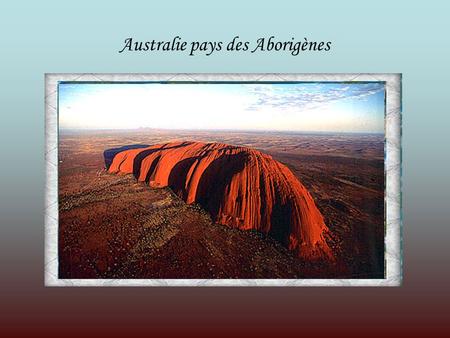 Australie pays des Aborigènes