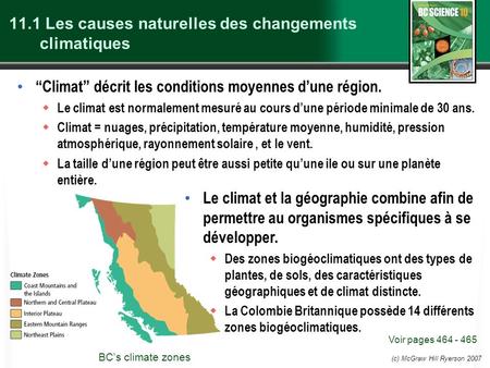 11.1 Les causes naturelles des changements climatiques