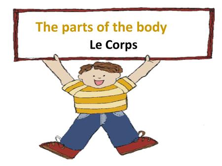 The parts of the body Le Corps.