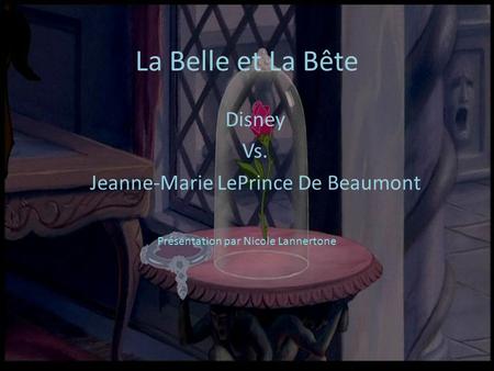 Disney Vs. Jeanne-Marie LePrince De Beaumont