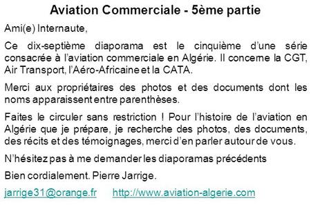 Aviation Commerciale - 5ème partie