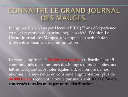 Connaître Le Grand Journal des Mauges.