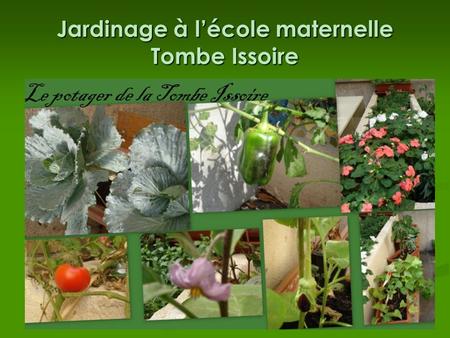 Jardinage à l’école maternelle Tombe Issoire