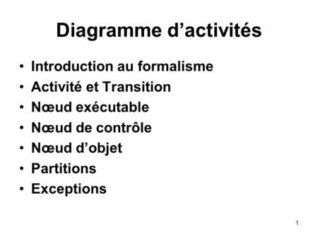 Diagramme d’activités