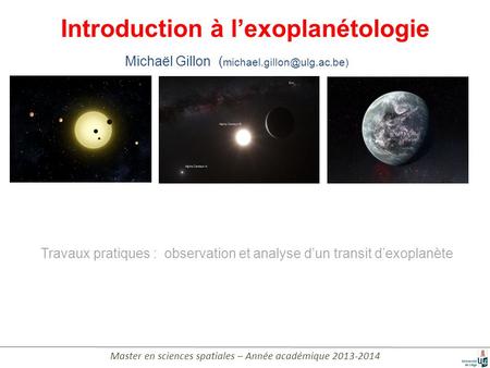 Introduction à l’exoplanétologie
