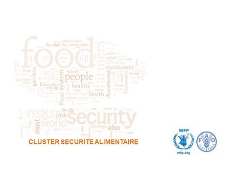 CLUSTER SECURITE ALIMENTAIRE