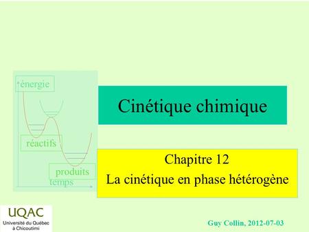 Chapitre 12 La cinétique en phase hétérogène