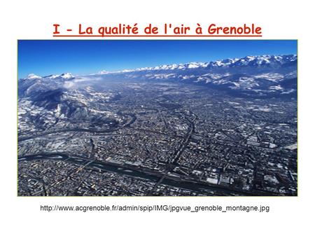 I - La qualité de l'air à Grenoble