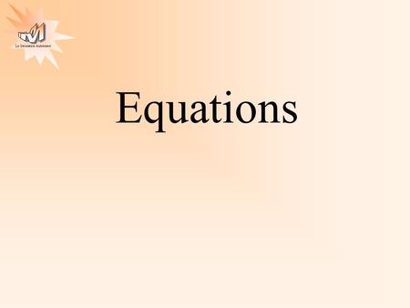 Equations.