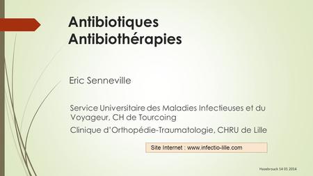 Antibiotiques Antibiothérapies