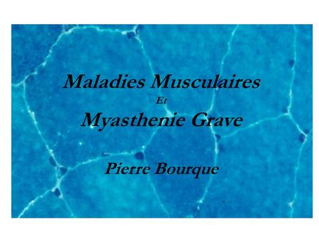 Maladies Musculaires Myasthenie Grave