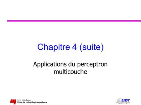 Applications du perceptron multicouche