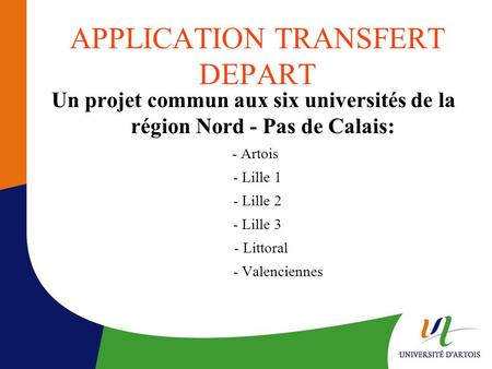 APPLICATION TRANSFERT DEPART