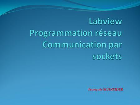 Labview Programmation réseau Communication par sockets