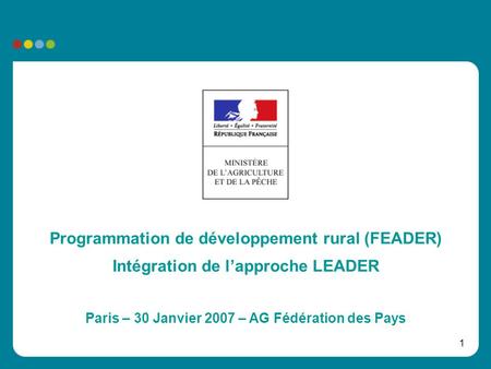 Programmation de développement rural (FEADER)