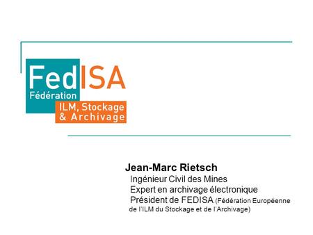 Jean-Marc Rietsch Ingénieur Civil des Mines