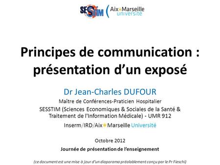 Principes de communication : présentation d’un exposé