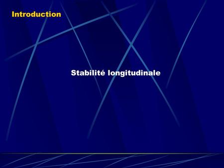 Stabilité longitudinale