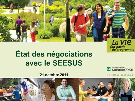 État des négociations avec le SEESUS 21 octobre 2011.