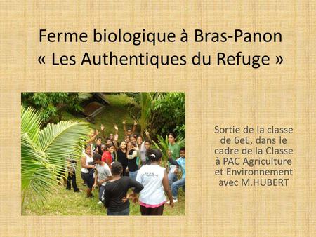 Ferme biologique à Bras-Panon « Les Authentiques du Refuge »