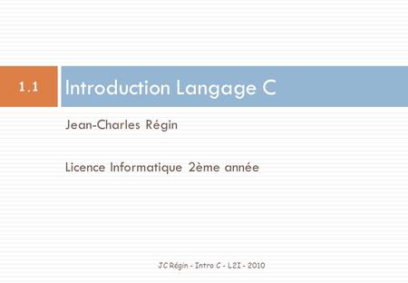 Introduction Langage C