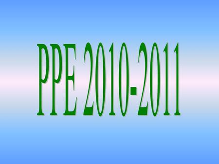 PPE 2010-2011.