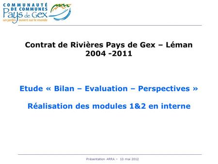 Contrat de Rivières Pays de Gex – Léman