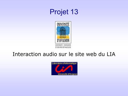 Interaction audio sur le site web du LIA