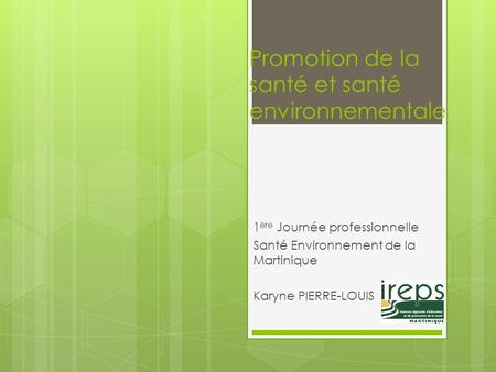 Promotion de la santé et santé environnementale