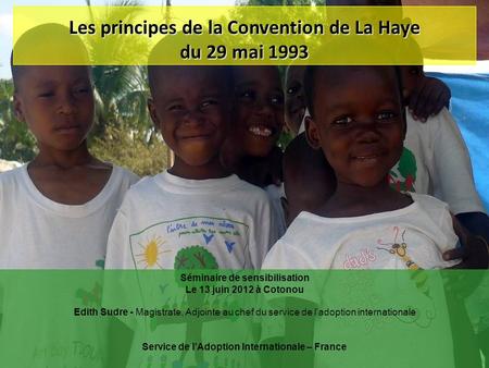 Les principes de la Convention de La Haye du 29 mai 1993