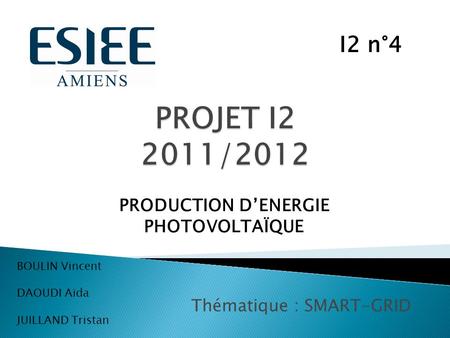 Thématique : SMART-GRID