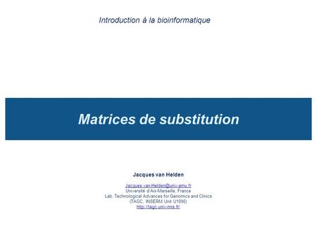 Matrices de substitution