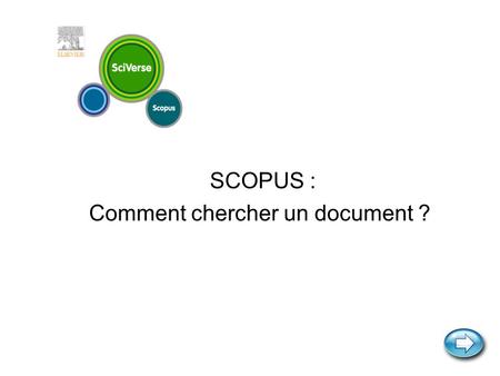SCOPUS : Comment chercher un document ?