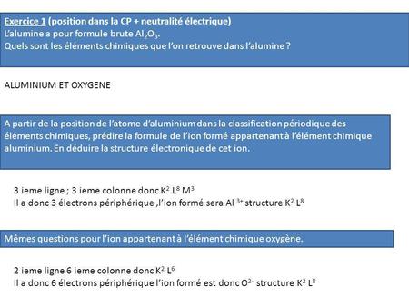 Exercice 1 (position dans la CP + neutralité électrique)