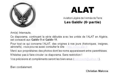 ALAT Aviation Légère de l’Armée de Terre Les Galdiv (6e partie)