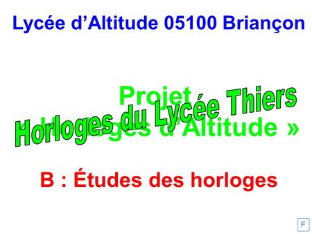 Lycée d’Altitude Briançon « Horloges d’Altitude »