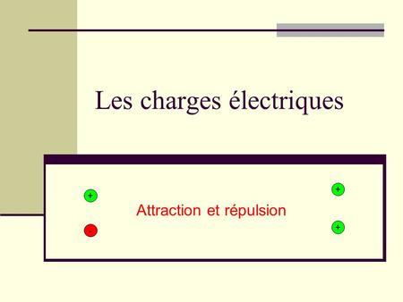 Les charges électriques