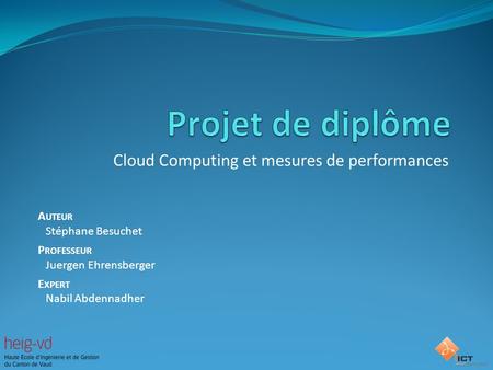Cloud Computing et mesures de performances