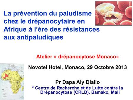 Atelier « drépanocytose Monaco» Novotel Hotel, Monaco, 29 Octobre 2013