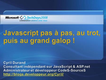 Communauté francophone des développeurs 18 sites, un par langage + 1 000 000 membres +35 millions de lignes de codes Nombreux sites satellites : Blogs.CodeS-SourceS.com.