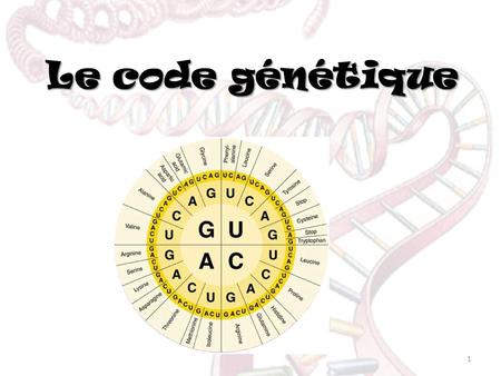 Le code génétique.