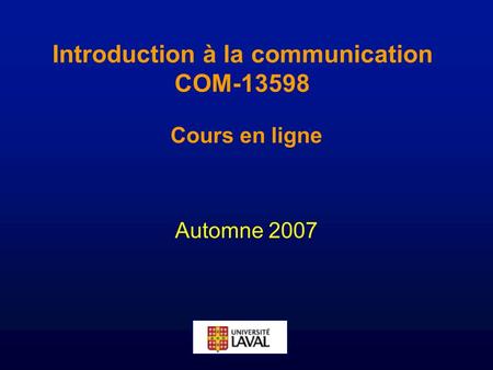 Introduction à la communication COM-13598