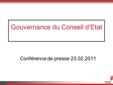 Gouvernance du Conseil d‘Etat