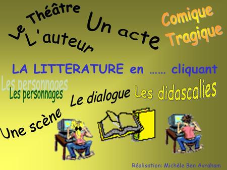 Comique Tragique Le Théâtre LA LITTERATURE en …… cliquant Un acte